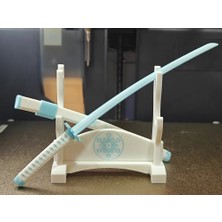 Titrek Toys 18 cm Snowflake (Kar Tanesi) Özel Tasarım Mini Katana Seti - Hediye Standlı