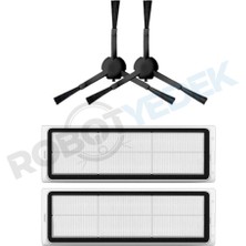 robotyedek Xiaomi S20+ Plus Uyumlu Yedek Hepa Filtre ve Yan Fırça 4 Parça