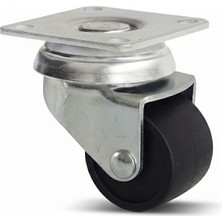 LİA TEKER 35MM Tablalı Döner Siyah Tekerlek