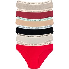 MTM My The Mall Giyim 6 Adet Pamuklu Esnek Kadın Slip Bikini Külot Geniş Lastikli Baskılı