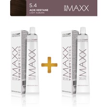Maxx Deluxe 2'li Trendy Series Tüp Boya 60 ml 5.4 Açık Kestane