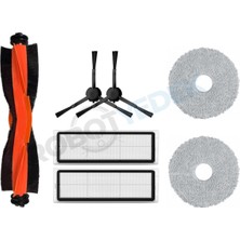 robotyedek Xiaomi S20+ Plus Uyumlu Yedek Siyah Fırça Hepa Filtre Mop Seti-7 Parça