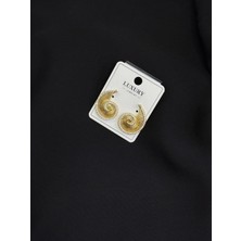 Luxury Gold Renk Zirkon Taşlı Küpe