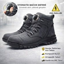 Kompozit Burun Ultra Hafif Iş Güvenlik Botu Otomatik Bağcık Delinmez Kevlar Su Geçirmez Bot