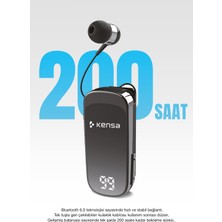 Kensa Makaralı Kulaklık Bluetooth 6.0 | 20 Saat Konuşma | Dijital Ekran | Titreşimli | Hızlı Şarjlı