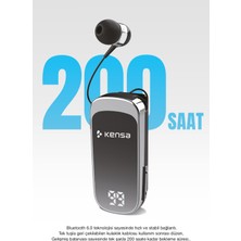 Kensa Makaralı Kulaklık Bluetooth 6.0 | 20 Saat Konuşma | Dijital Ekran | Titreşimli | Hızlı Şarjlı