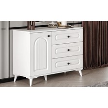 Guneystore Roma Komple Mdf Beyaz Şifonyer