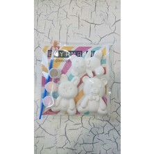 Evinizin Vitrini 3'lü Ayıcık Taş Boyama Seti Etkinlik Boyama Kiti Çocuk Aktivite & Atölye Boyama Seti