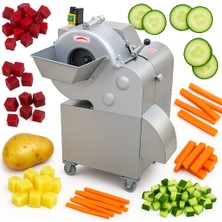 Dalle JQ-100 Endüstriyel Elektrikli Küp Slice Meyve Sebze Dilimleme Makinası 600 Kg/saat