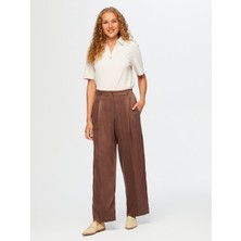 Faik Sönmez Pilili Wıde Leg Fıt Tenselli Pantolon W26PNT005