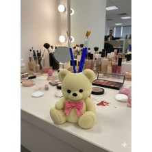 Metakey3d Sevimli Ayıcık Figürlü Çok Amaçlı Organizer - Makyaj Fırçalık & Kalemlik - Sevgililer Günü Hediyesi