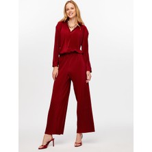 Faik Sönmez Kendinden Piliseli Wıde Leg Fıt Pantolon W26PNT008