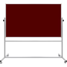 Panda 90X120 cm Çift Taraflı 360° Dönerli Tekerkli Mobil Kumaşlı PANO-PAN186