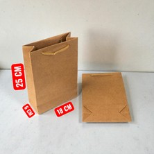 Ata Store Atastore Hediyelik Karton Kraft Çanta Poşet 50 Adet Ipli Çanta