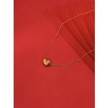 Minimal Taşlı Oval Kolye