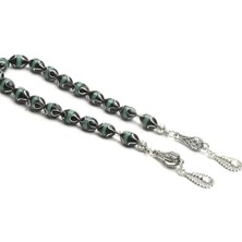 Blackcraft Yeşil Galalith ve Oltu Taşı Tespih