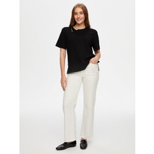 Faik Sönmez Yakası Zincir Düğme Aksesuarlı Kısa Kol T-Shırt W26TSH087