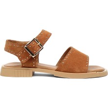 Celal Gültekin Kadın Taba Tokalı Süet Deri Sandalet