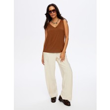 Faik Sönmez Modallı V Yaka Örme Atlet W26ATL011