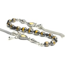 Blackcraft Sarı Galalith ve Oltu Taşı Zaza Tespih