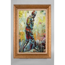 Giyense Özel Seri Altın Paspartulu Çerçeveli Atatürk Tablo R845