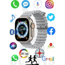 Normadia Akıllı Saat Watch 8 Ultra 49MM Amoled Ekran Uyumlu iPhone 7 Pro Max