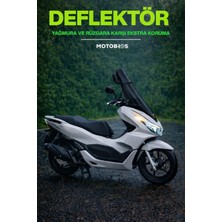 Motobros Füme Motosiklet Ön Cam Motosiklet Deflektör Motor Ön Ek Cam Universal Çift Bağlantılı Deflektör