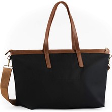 Faik Sönmez Suni Deri Detaylı Tote Bag Çanta Büyük W26CNT008
