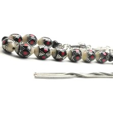 Blackcraft Beyaz Galalith ve Oltu Zaza Tespih