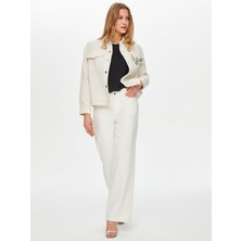 Faik Sönmez Taşlı Broş Detaylı Kendinden Simli Track Ceket S26CKT005