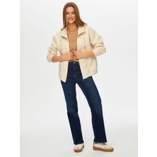 Faik Sönmez Relax Baskı ve Taş Detaylı Kapüşonlu Sweatshirt W26SWT010