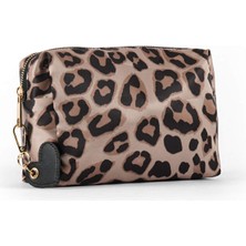 Faik Sönmez Leopar Yıldız Kombinli Kozmetik Çantası W26CNT012