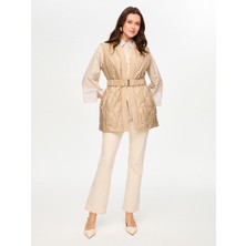 Faik Sönmez Triko Bant Detaylı Kapitone Yelek S26KYL004