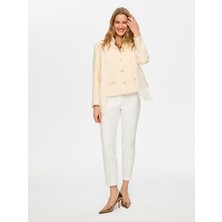 Faik Sönmez Fular Aksesuarlı Tüvit Ceket S26CKT022