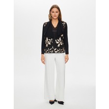 Faik Sönmez Saten Çiçek Aplike Detaylı File Ceket S26CKT008