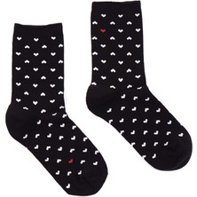 Faik Sönmez All Over Kalp Jakarlı Soket Çorap W26CRP014