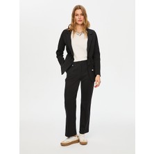 Faik Sönmez Beli Tünelli Astarsız Örme Blazer Ceket S26CKT007