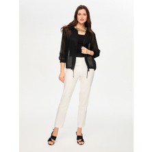 Faik Sönmez Parlak Şifon Bomber Ceket S26BMB001