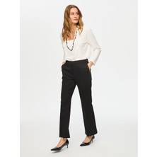 Faik Sönmez Önü Dikiş Detaylı Wide Leg Fit Örme Pantolon S26PNT017