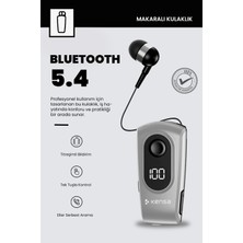 Kensa Makaralı Kulaklık Bluetooth 5.4 | 18 Saat Konuşma | Dijital Ekran | Titreşimli | Yüksek Kalite Ses