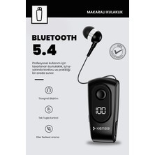 Kensa Makaralı Kulaklık Bluetooth 5.4 | 18 Saat Konuşma | Dijital Ekran | Titreşimli | Yüksek Kalite Ses