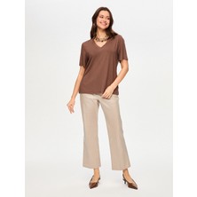 Faik Sönmez V Yaka Kısa Kol  T-Shırt S26TSH001