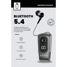 Kensa Makaralı Kulaklık Bluetooth 5.4 | 18 Saat Konuşma | Dijital Ekran | Titreşimli | Yüksek Kalite Ses