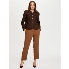 Faik Sönmez Kendinden Jakarlı Simli Ceket W26CKT026