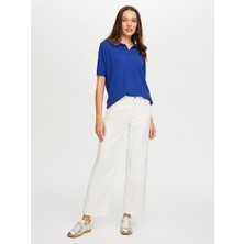 Faik Sönmez Kısa Kollu Polo Yaka Buklet Triko Bluz W26TRB003