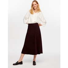 Faik Sönmez Beli Lastikli Verev Şönil Uzun Etek W26ETK004