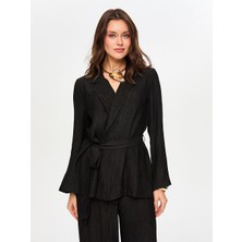 Faik Sönmez Kendinden Dokulu Kimono Ceket S26KMN003