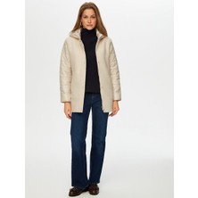 Faik Sönmez Bürümcük Garnili Kapüşonlu Kapitone Kaban W26KKB007