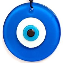 Sesengo Deri Ipli Nazar Boncuklu Tasarım Harikası Mavi Duvar Süsü