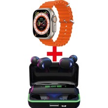Normadia Turuncu Akıllı Saat ve Bluetooth Kulaklık Hediye Paketli Set